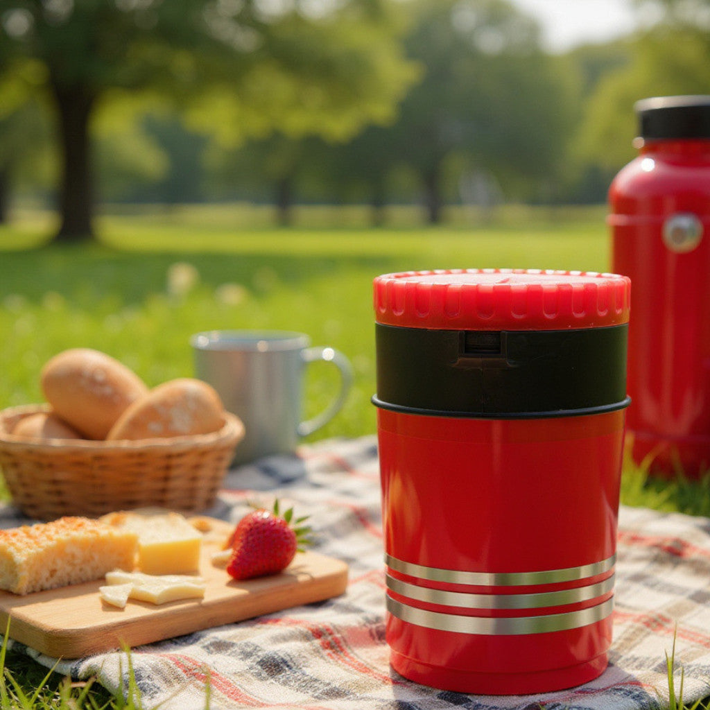 Tea Coffee Thermos 1000ml – Plastic Body with Inner Steel | 1000 ml Flask