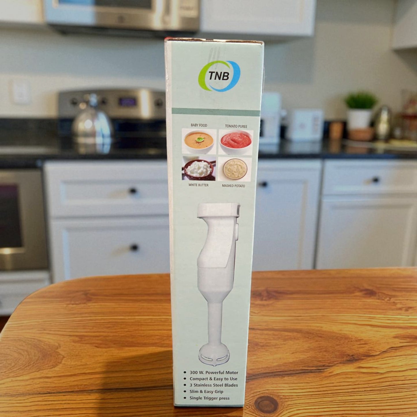 TNB Hand Blender 300W | Powerful Motor, Easy Grip & 3 Stainless Steel Blades