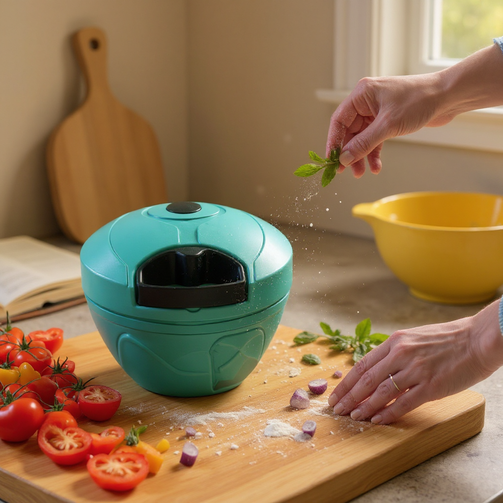 Vegetable Chopper – Tomato & Onion Cutter with Stainless Steel Blades | Durable Plastic Body
