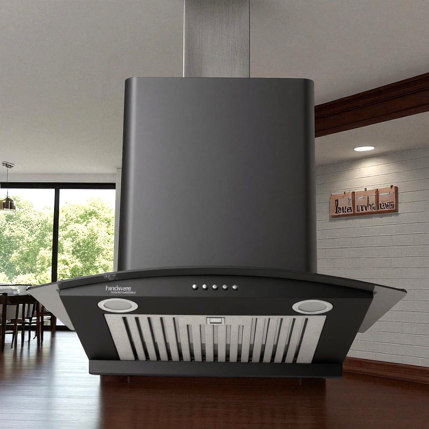 Hindware Kitchen Chimney – 60cm Wall Mounted Auto Clean Chimney Black