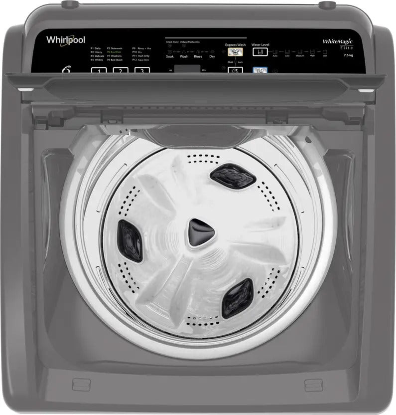 Whirlpool Washing Machine Top Load 7.5 kg (Grey) – Fully Automatic, 5 Star