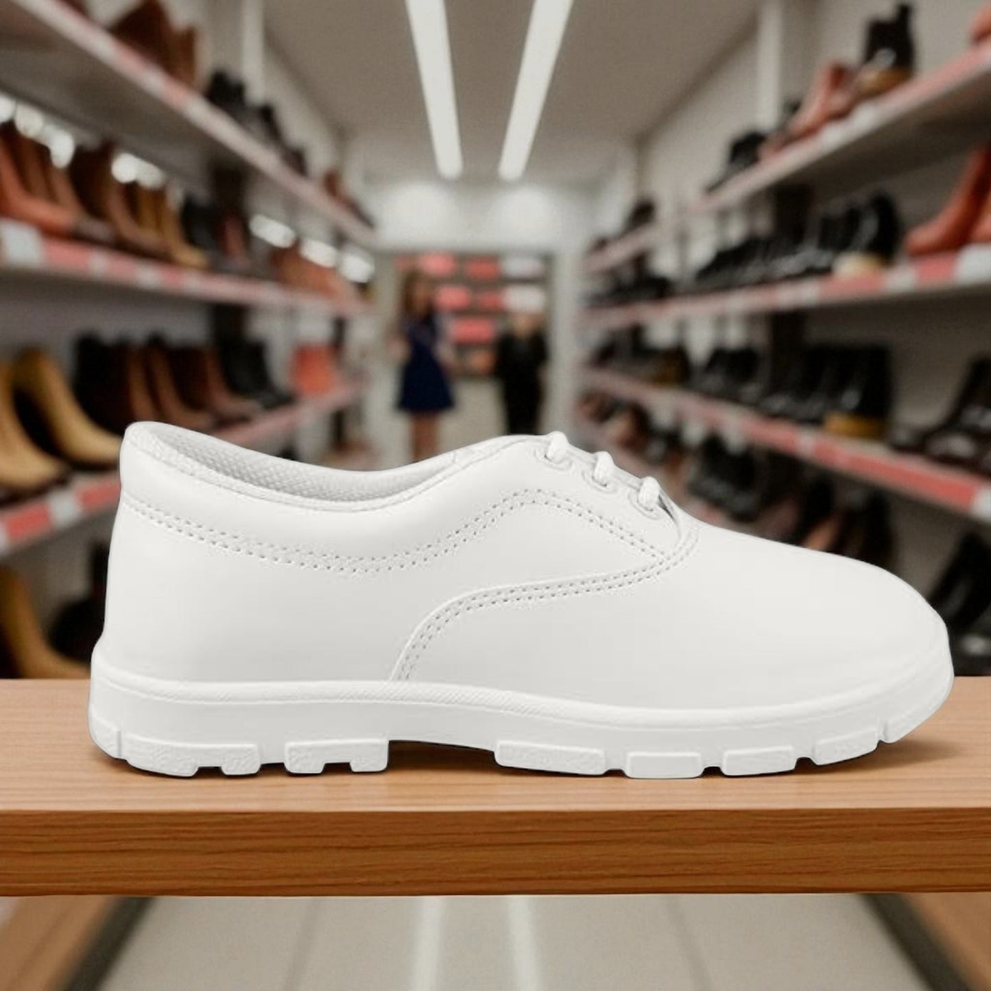 Campus Kid’s Lace-Up School Shoes – Comfortable Kids White School Shoes