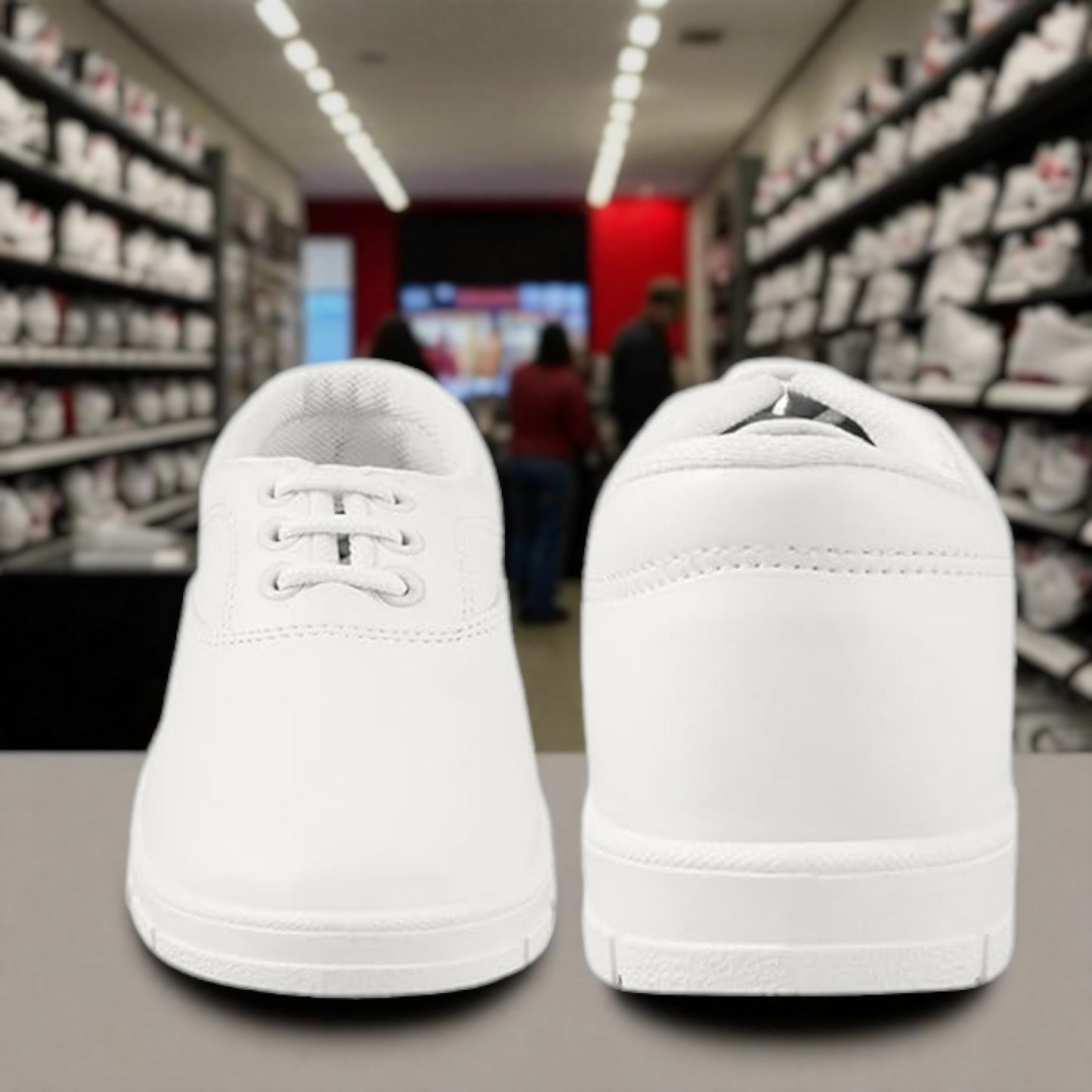 Campus Kid’s Lace-Up School Shoes – Comfortable Kids White School Shoes
