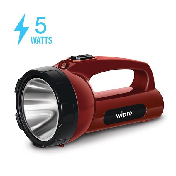Wipro Emerald Plus Rechargeable Torch | 4000mAh Battery, 16H Backup