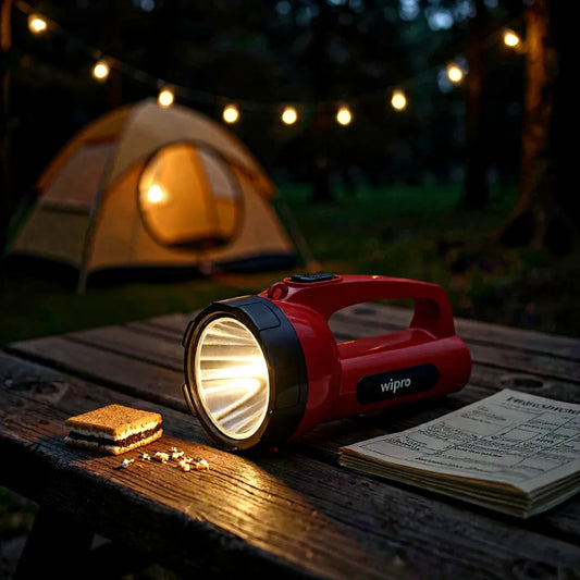 Wipro Emerald Plus Rechargeable Torch | 4000mAh Battery, 16H Backup