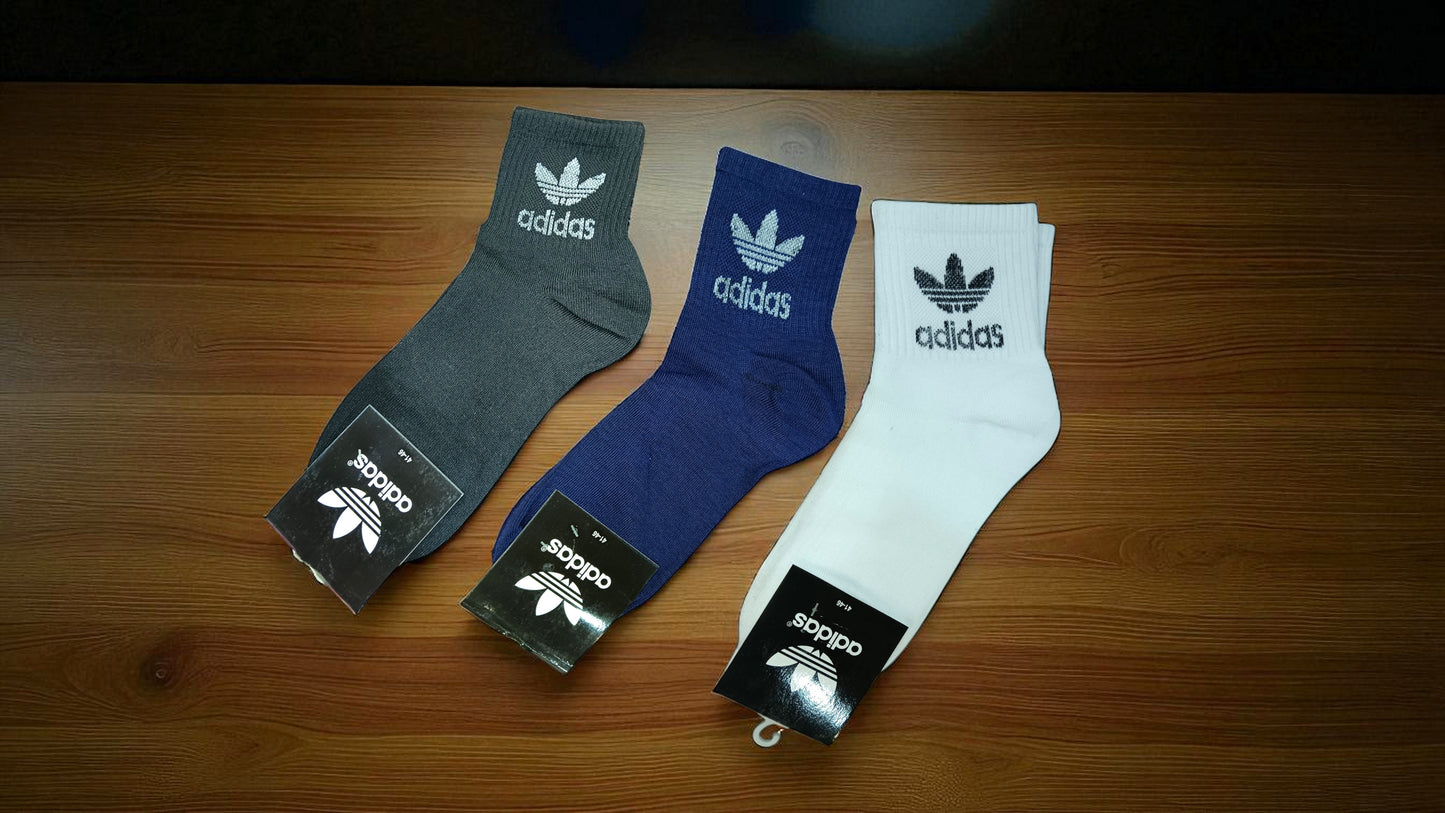 Adidas Socks for Men – Medium Size Cotton Hand Washable Running Socks | Soft & Comfortable