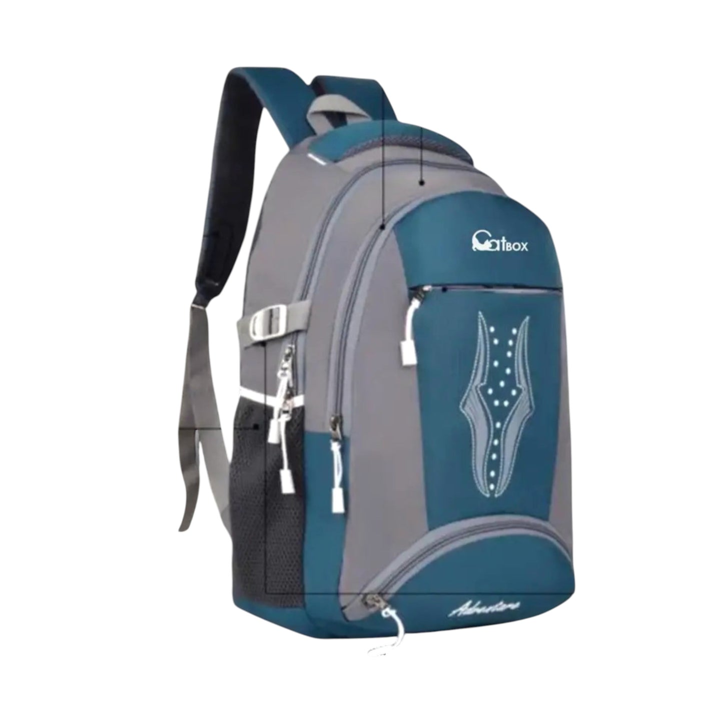 Boys School Bag - 35L Lightweight Grey Laptop Backpack
