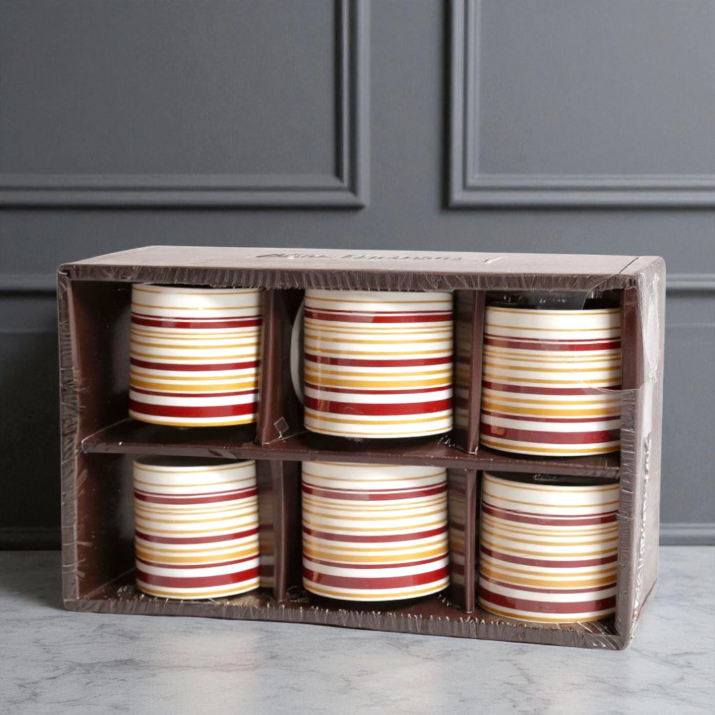 Beautiful Ceramic Tea and Coffee Cups – Small Tea Cup Set of 6 | Coffee Cups for Home & Office