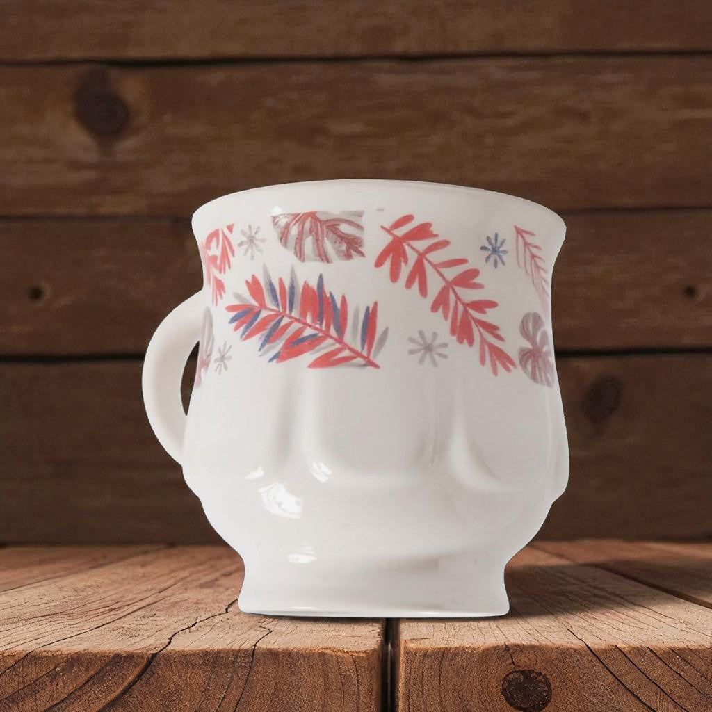 Leaf Tea Cups - White Tea Cup Set of 6 | Lightweight & Modern Design