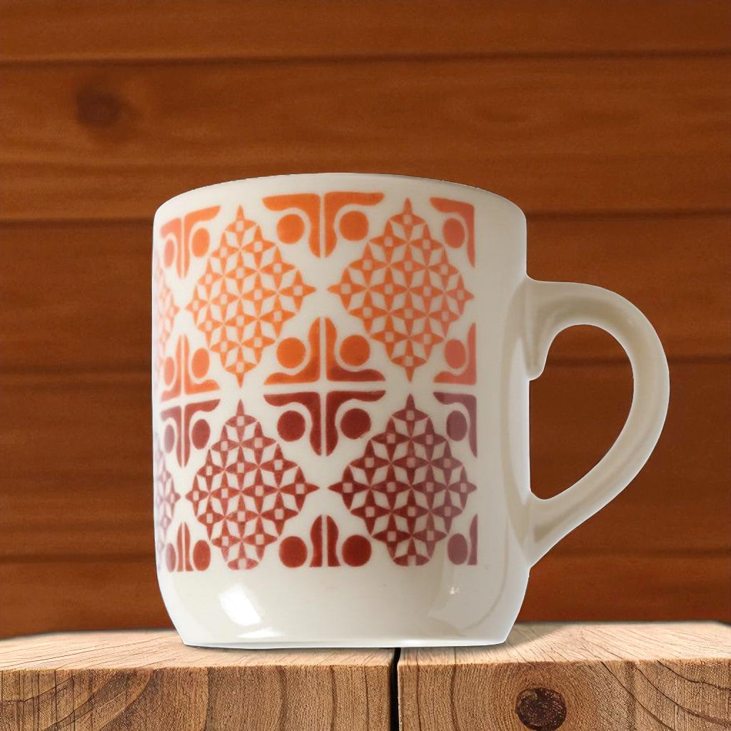 Multicolor Tea Cups - Tea Cup Set of 6 | Floral Leaf Design