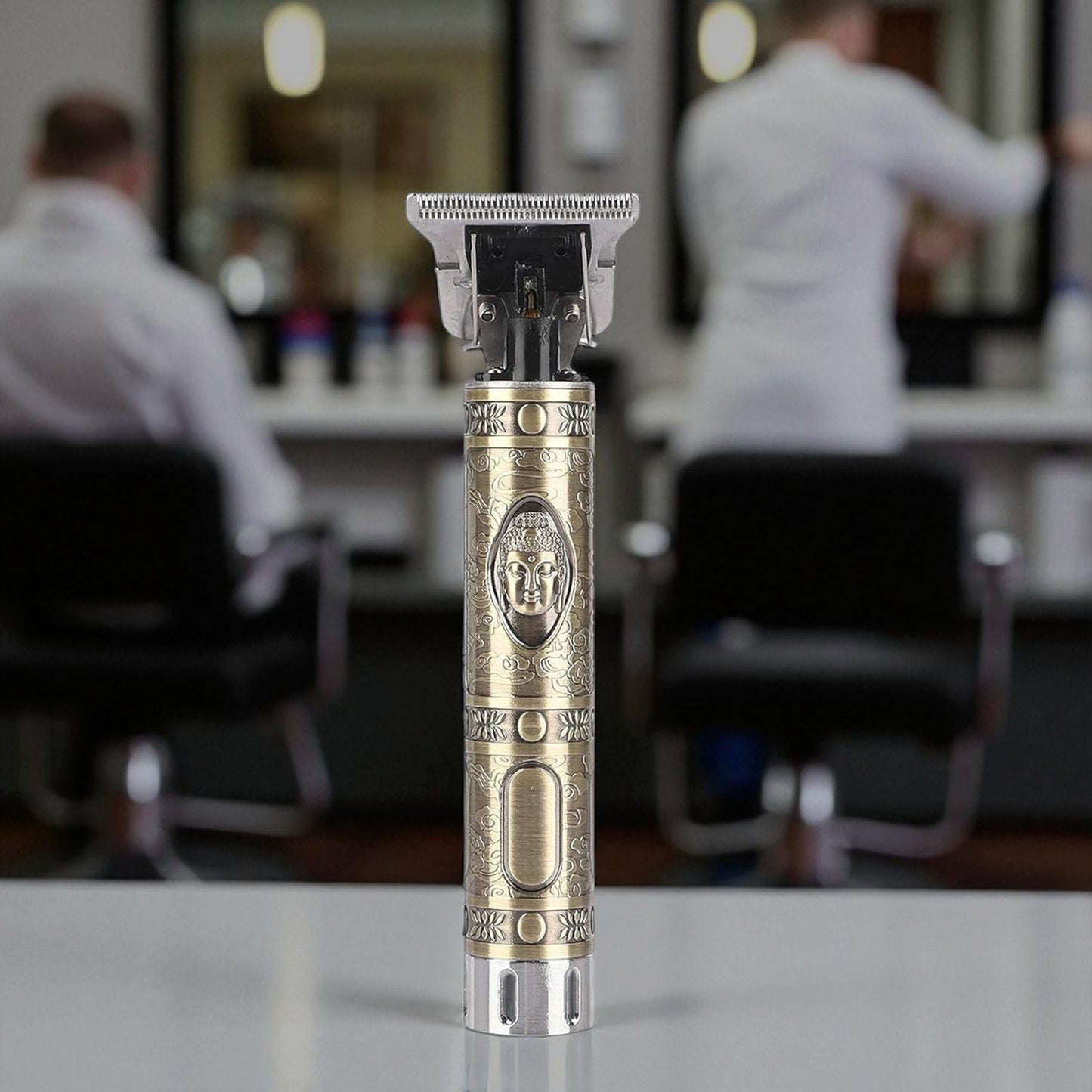Men’s Shaver & Haircut Machine – Rechargeable Beard Trimmer and Hair Clipper (Golden)