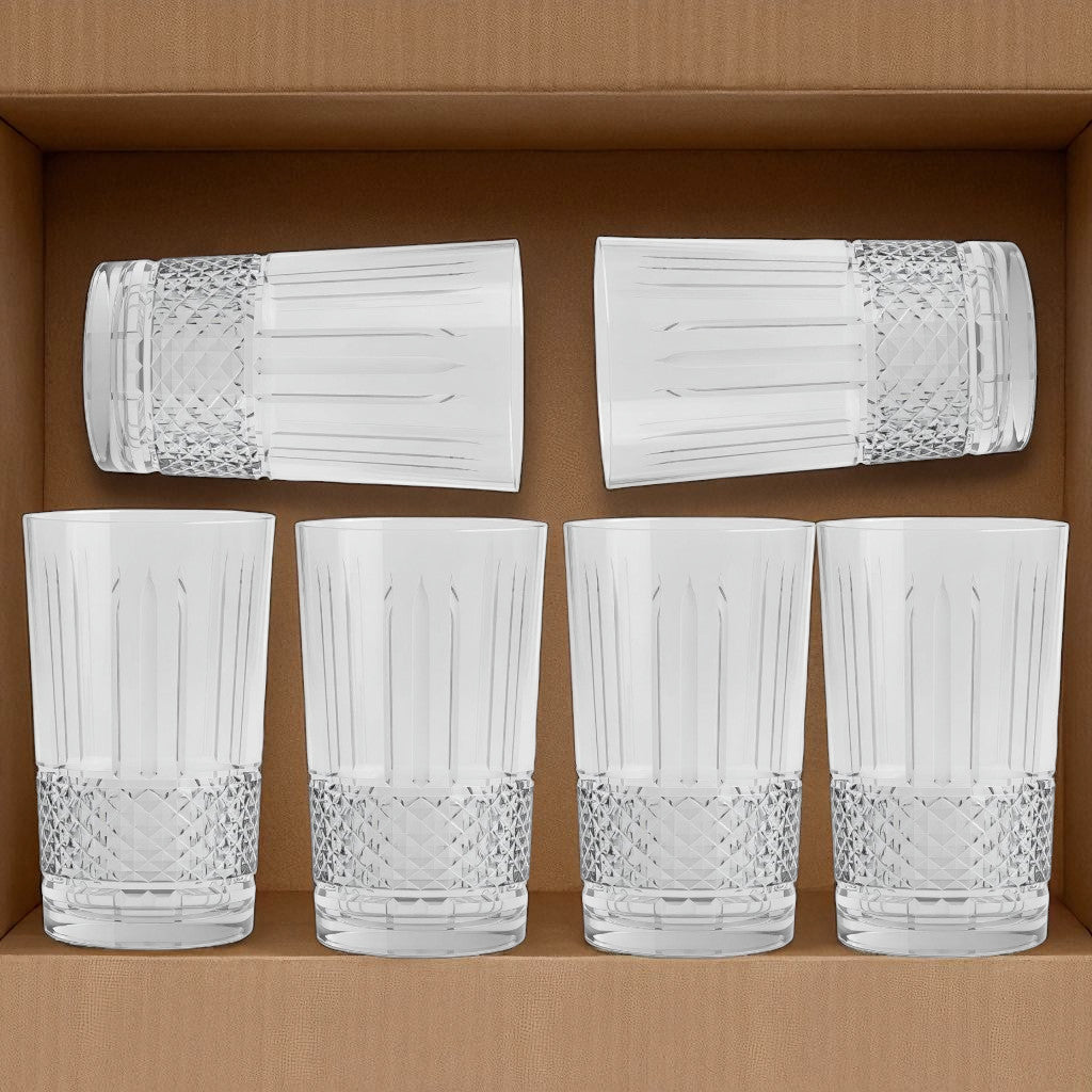 Sanjeev Kapoor Lisbon Water Glass – Set of 6, 290ml Each – Premium Wine & Drink Glasses