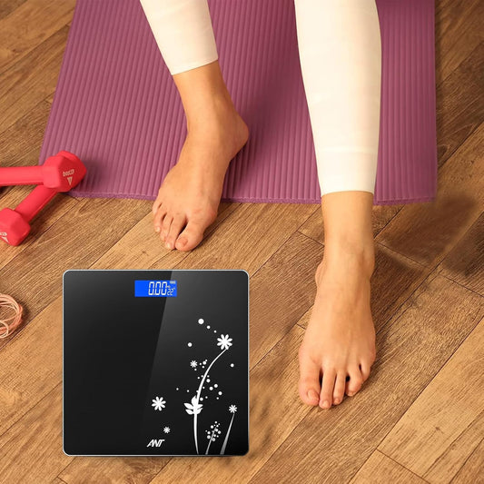 ANT Flora Bud Digital Scale – Highly Accurate Bathroom Body Weight Scale, 180Kg Capacity, LCD Display