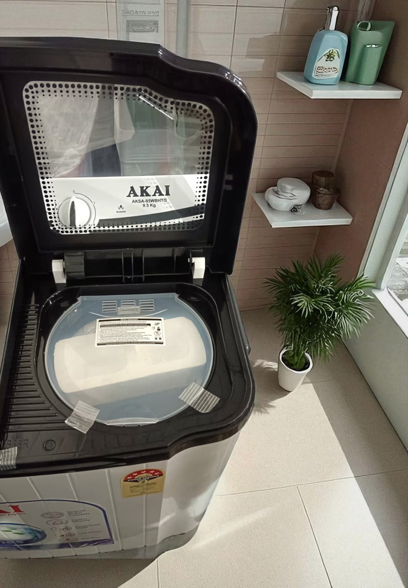 Portable Washing Machine with Dryer | Castor Wheels With Toughened Glass