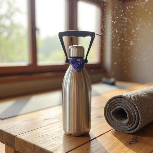 Silver Stainless Steel Water Bottle – 1600ML Double Wall | Hot & Cold, Leak-Proof, BPA-Free