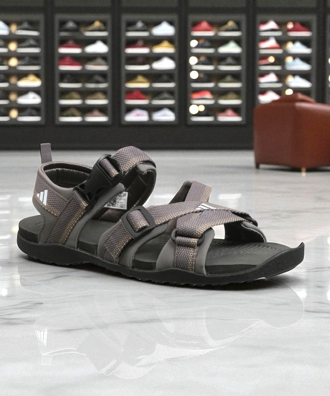 Adidas Sandals for Men – Grey Sports Outdoor Sandals | Durable & Water-Resistant