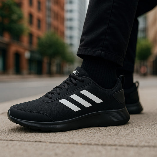 Adidas Lace Up Shoes – Black Running Shoes for Men | All-Day Comfort