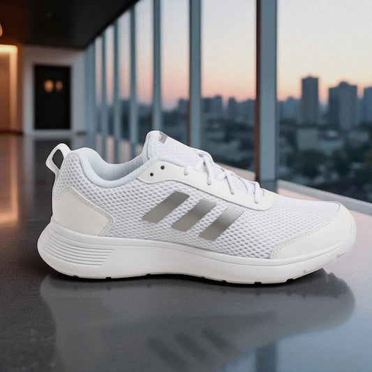 Adidas White Running Shoes – Men’s Drogo Lace-Up Sports Shoes | Mesh Upper & EVA Sole