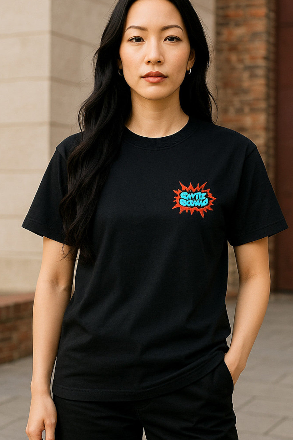 Black Girl Top T Shirt Cotton – Small Size Casual Wear