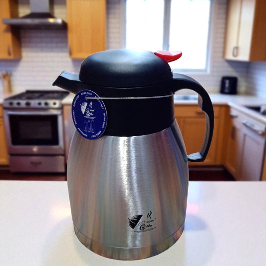 Thermal Coffee Carafe | Stainless Steel Insulated Tea Coffee Flask & Vacuum Thermos Pot
