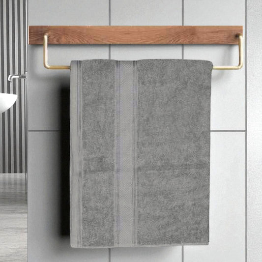 Grey Terry Cotton Bath Towel |Absorbent Grey Towel for Everyday Use