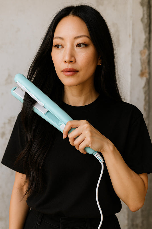Skyblue Mini Hair Straightener for Women – Flat Iron Curler DIY Hair Styling