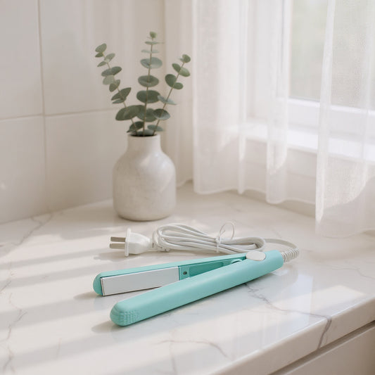 Skyblue Mini Hair Straightener for Women – Flat Iron Curler DIY Hair Styling
