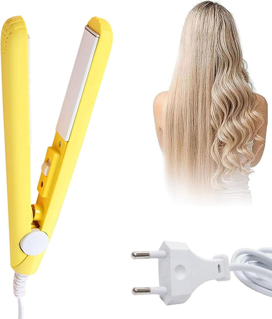 Portable Mini Hair Straightener & Flat Iron Curler – DIY Hair Styling Tool