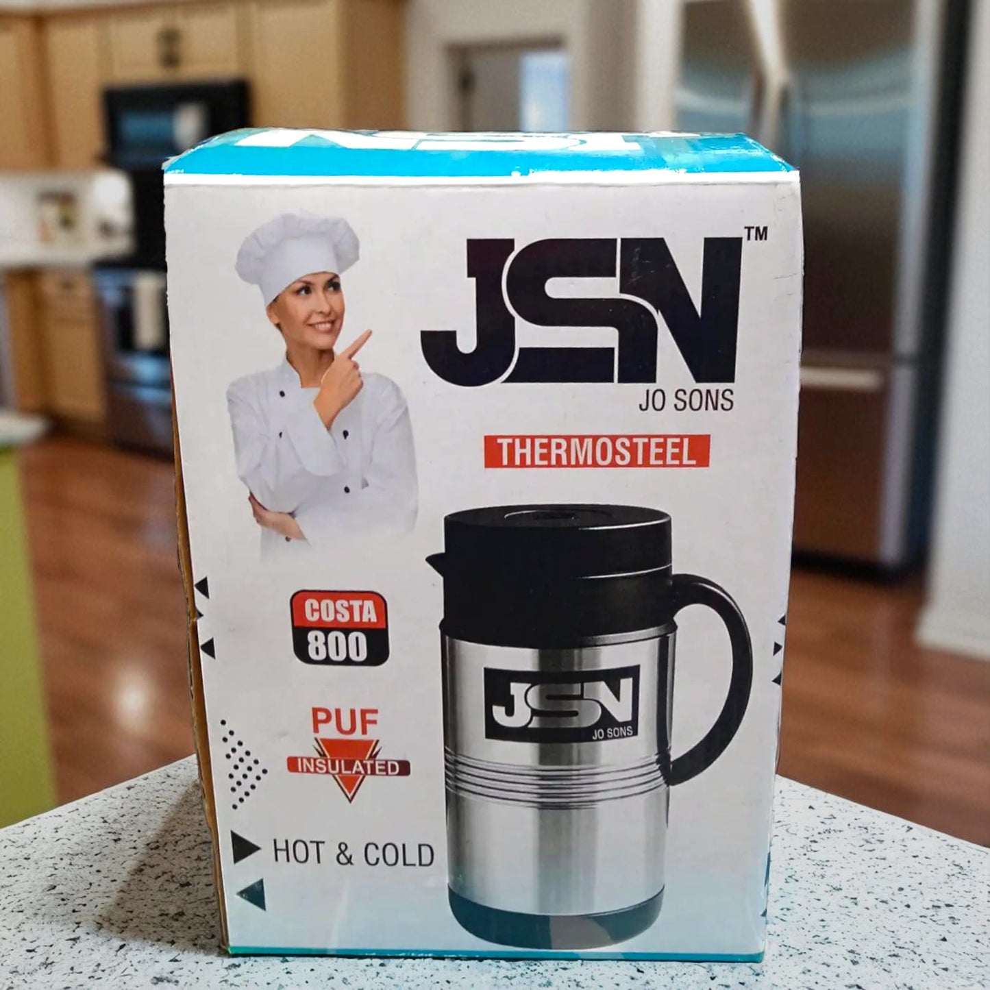 JSN Thermosteel Stainless Steel Flask | Insulated Hot & Cold Tea Coffee Thermos (800ml/1200ml)