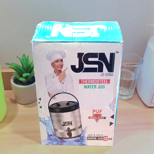 JSN Stainless Steel PUF Insulated Thermosteel Water Jug | Hot & Cold Beverage Jug
