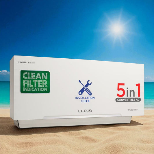 Lloyd 1.5 Ton Split AC – 3 Star Inverter with Copper Condenser (White)