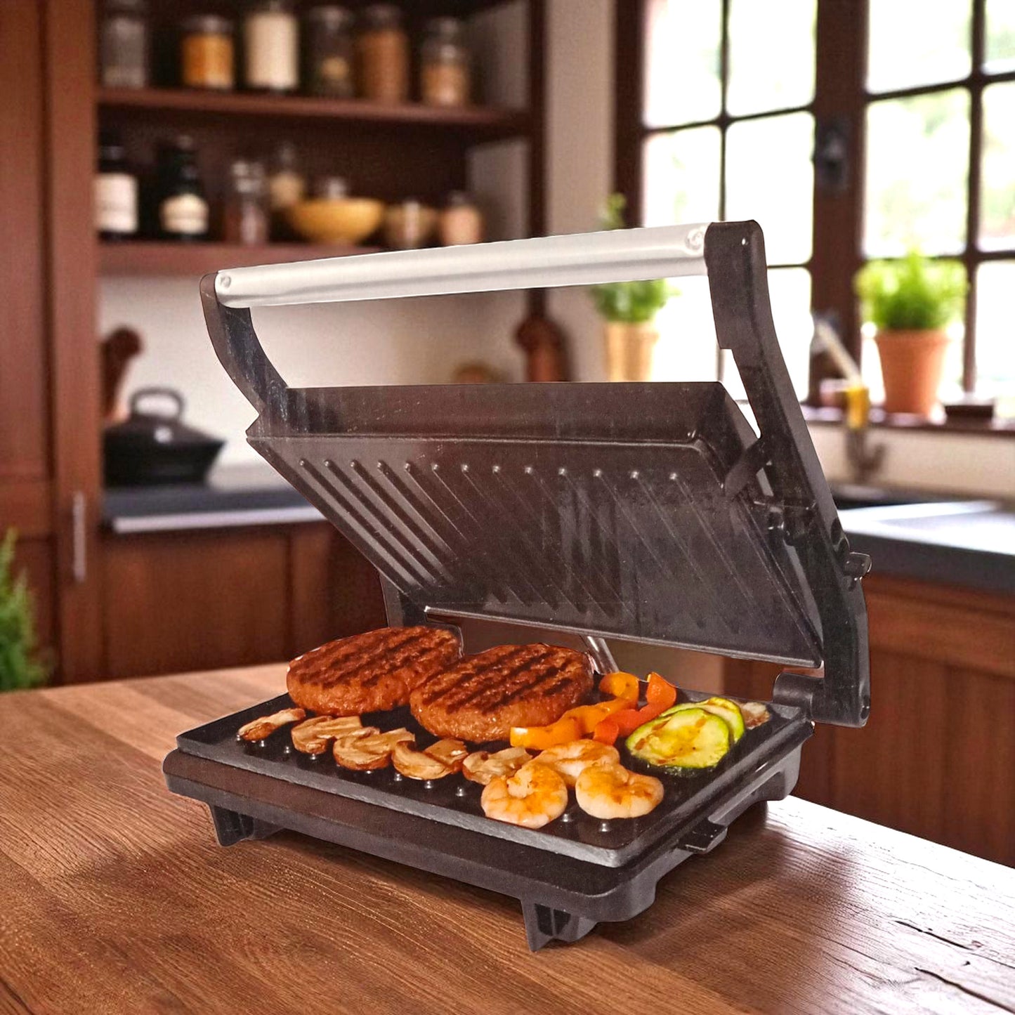 MINI GRILLER GT-128 | Non-Stick Toast Griller with Floating Hinge – 750W