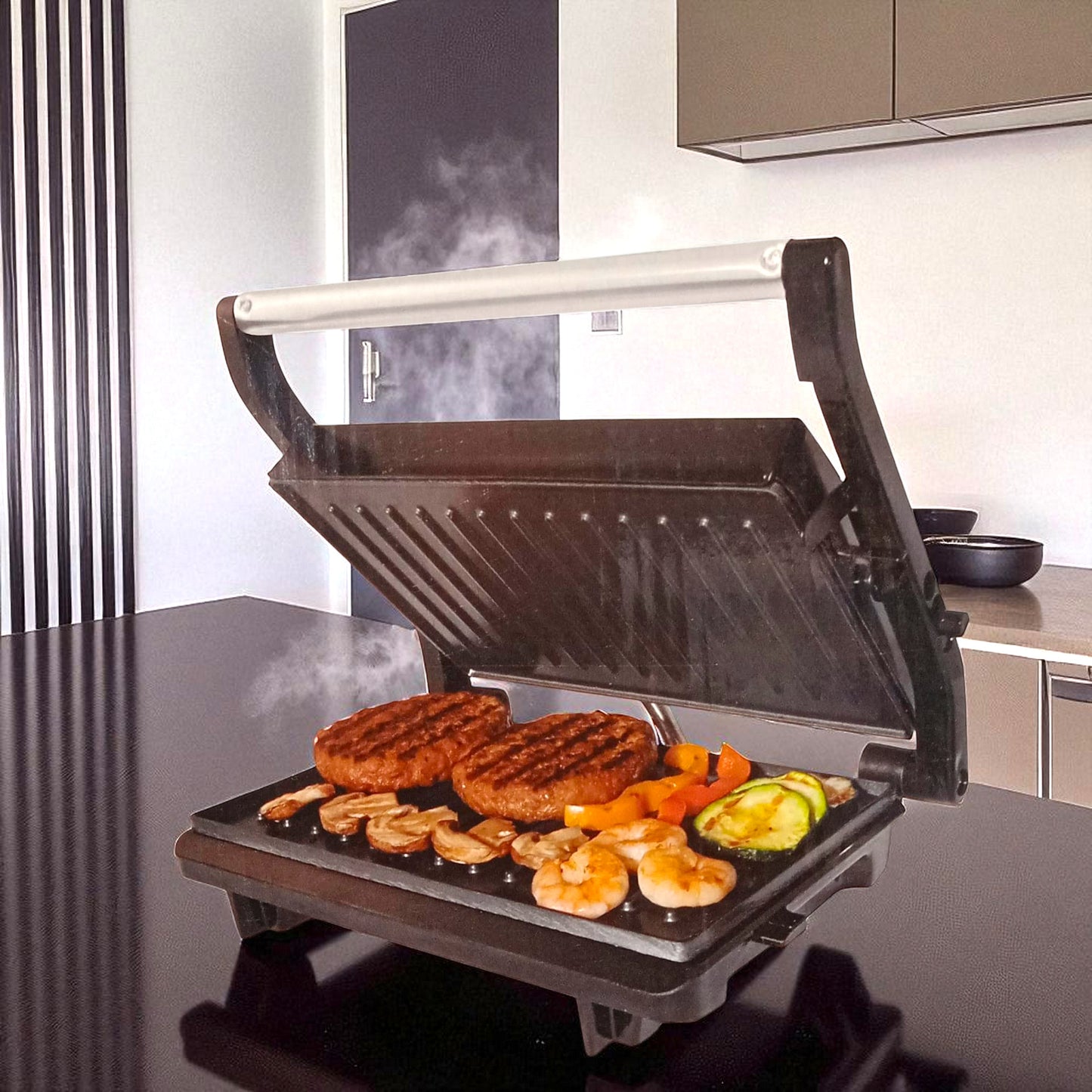 MINI GRILLER GT-128 | Non-Stick Toast Griller with Floating Hinge – 750W