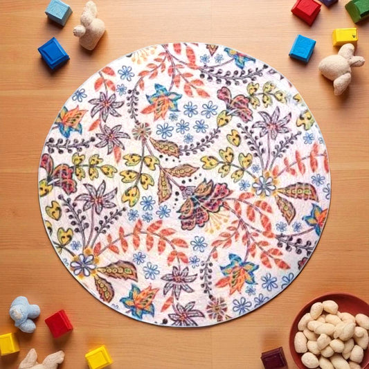 Fabric Floral Childrens Table Mat Carpet Design Round Table Mat | dining table mat