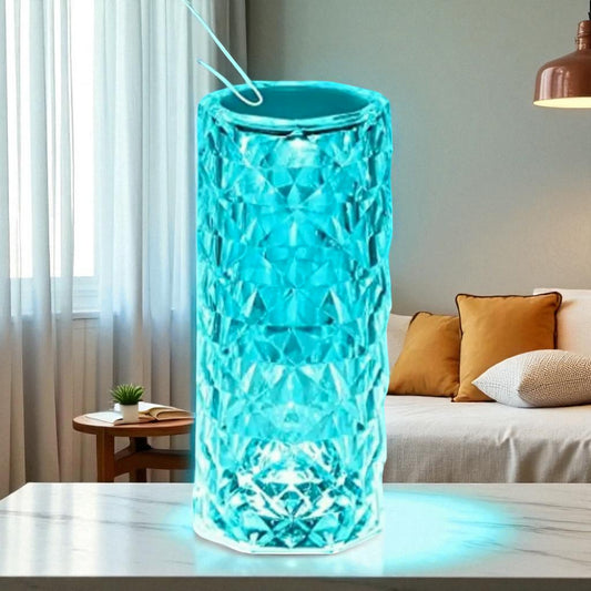 Crystal Rose Lamp for Bedroom – 16 Color LED Night Light with Remote