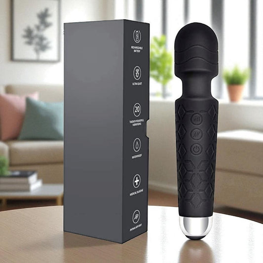 Electric Body Machine Massager – 8 Speed Wand | 20 Modes, Rechargeable, Skin Soft, Electric Massager for Back Pain