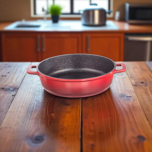 Nouvetta Cooking Kadai with Glass & Rubber Lid | Non-Stick, Induction Compatible