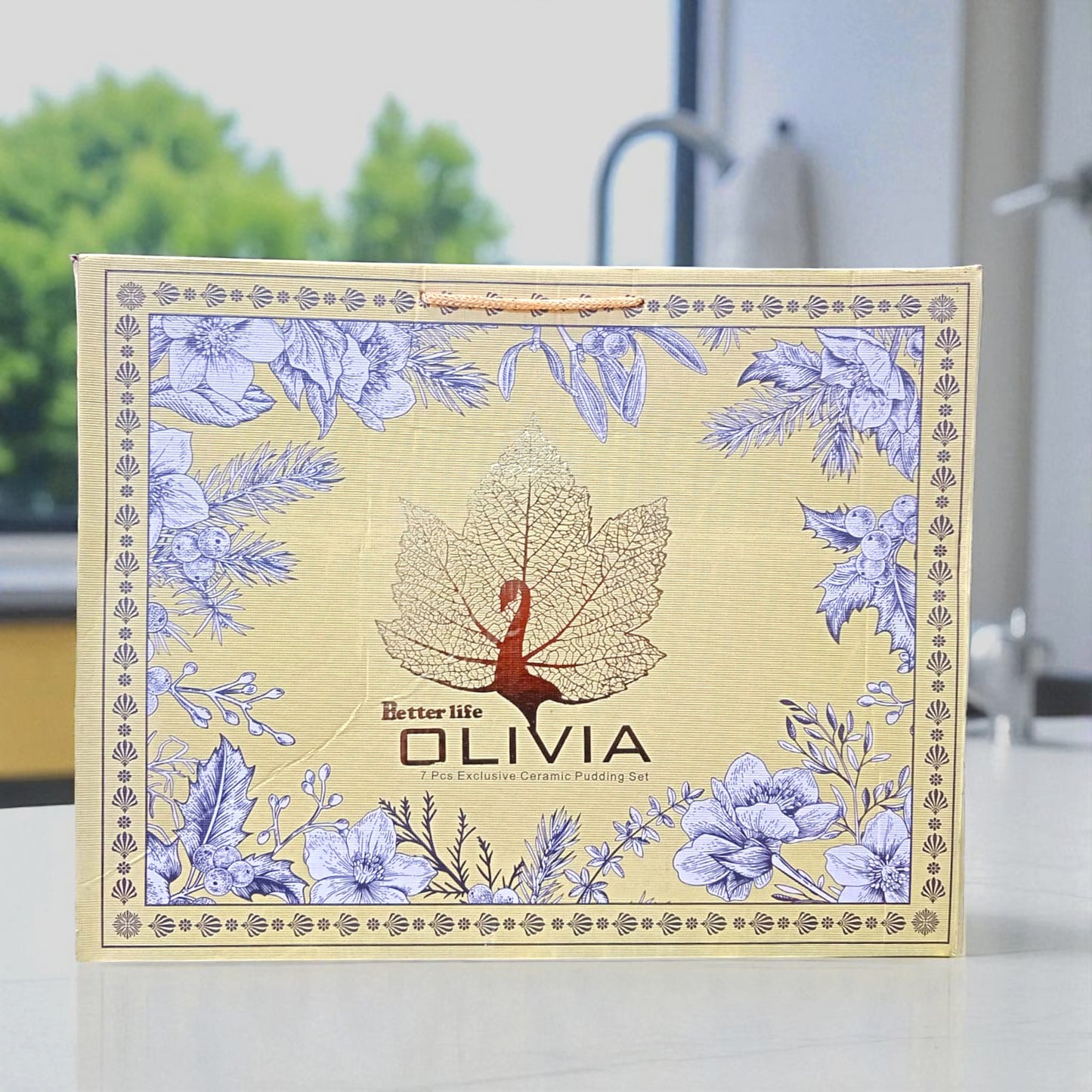 Better Life OLIVIA 7 Pcs Exclusive Ceramic Pudding Set | Dessert Bowl Set