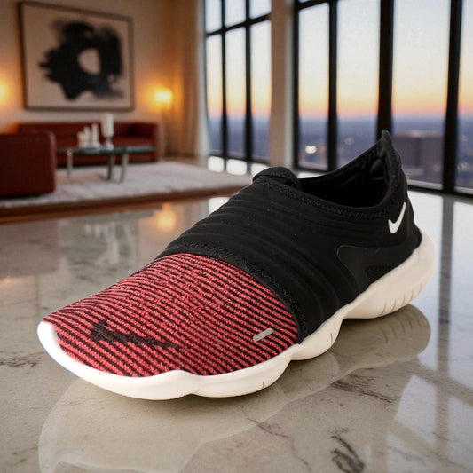 Nike Red Slip On Men Running Shoes | Lightweight Sports Sneakers