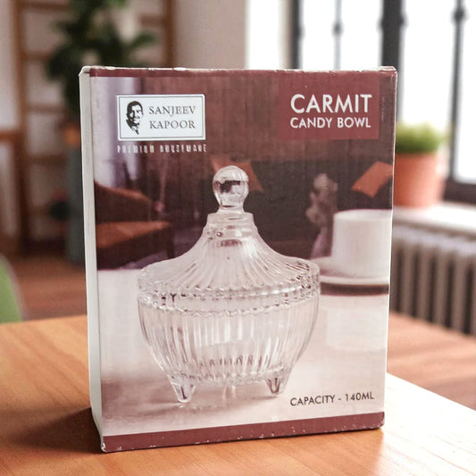 Carmit Candy Bowl 140ml – Sanjeev Kapoor Glass Bowl Set (1 Pc Round)