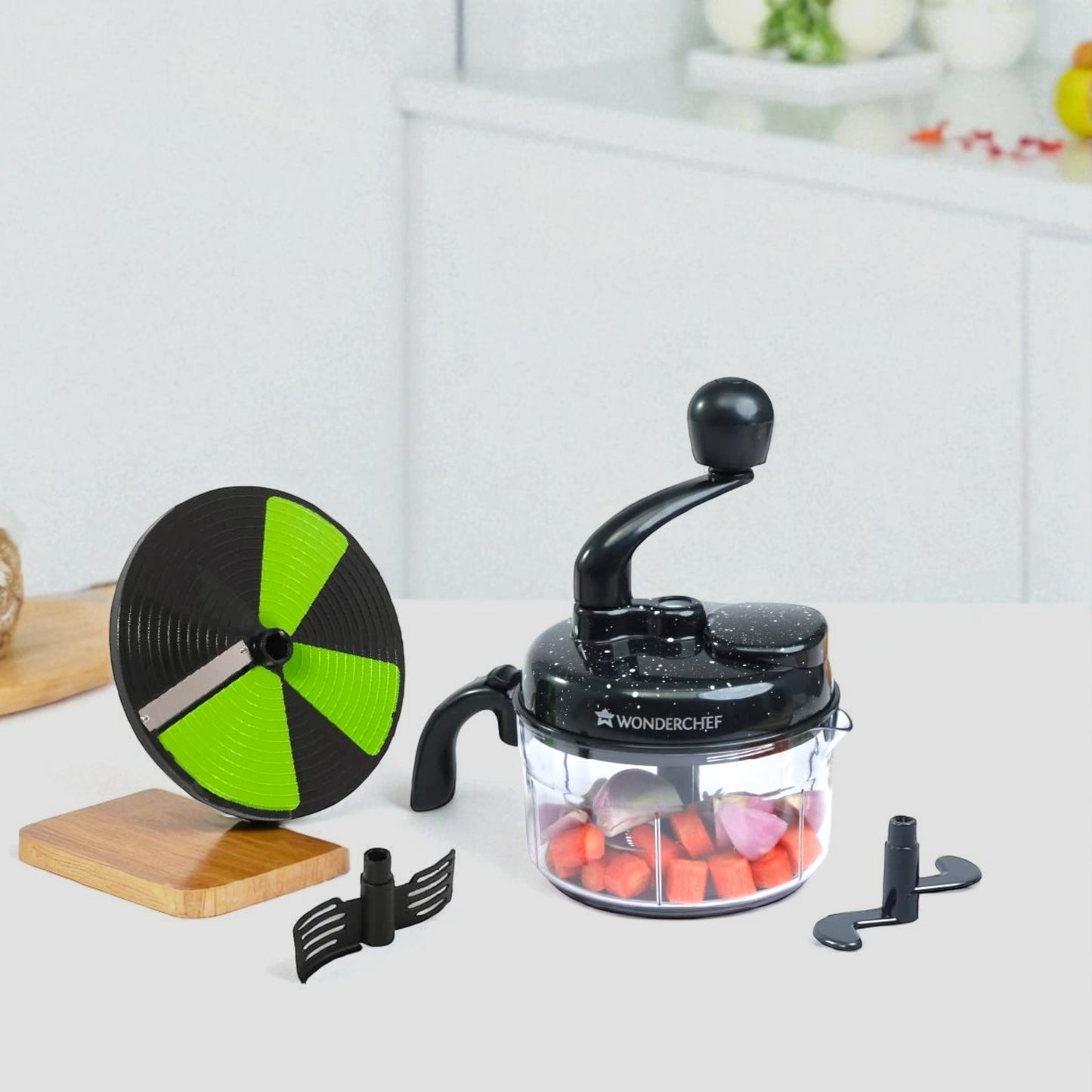 Sanjeev Kapoor Wonderchef Turbo Chopper with Atta Kneader |Sanjeev Kapoor Wonderchef Turbo Chopper with Atta Kneader | Manual Vegetable Cutter