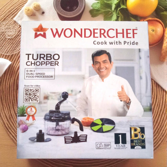 Sanjeev Kapoor Wonderchef Turbo Chopper with Atta Kneader |Sanjeev Kapoor Wonderchef Turbo Chopper with Atta Kneader | Manual Vegetable Cutter