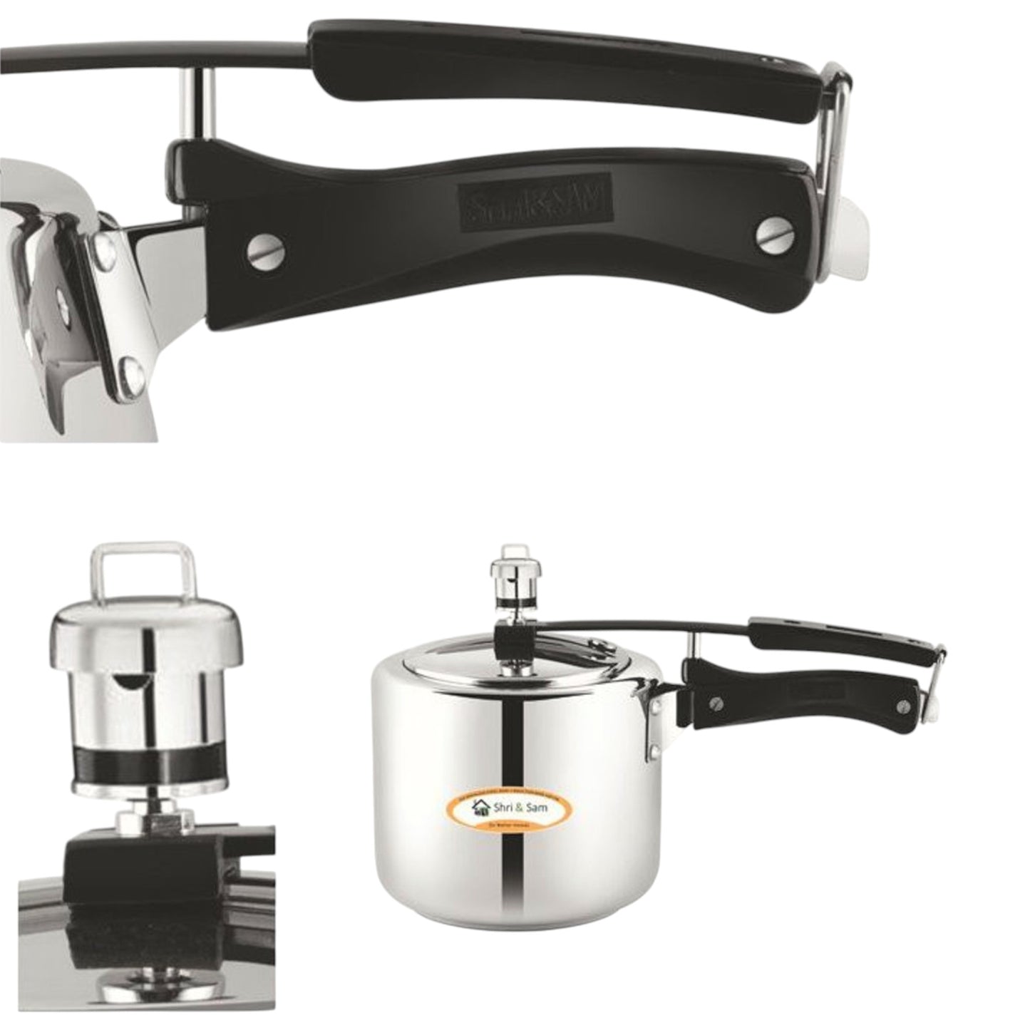 Stainless Steel Cooker 5 Ltr with Inner Lid | Induction Bottom Pressure Cooker