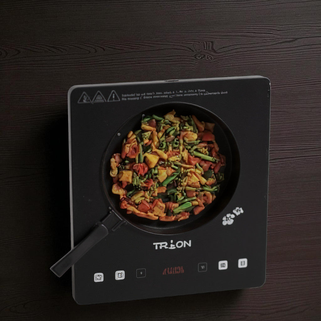 Trion Induction Cooktop – 2200W Push Button Black Electric Cooktop