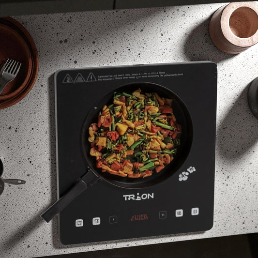 Trion Induction Cooktop – 2200W Push Button Black Electric Cooktop