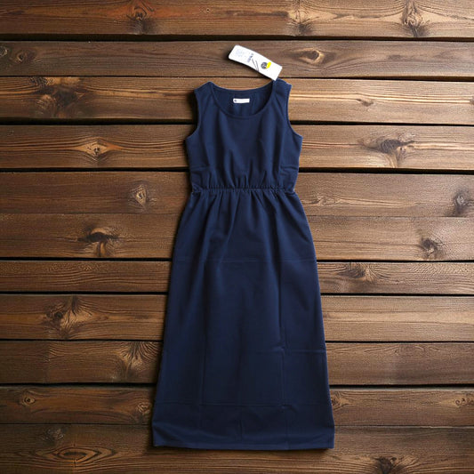 Blue Cotton Women Dress Gown – Small Size Elegant Dress for Women
