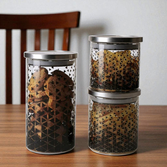 Cello Dziner Steelox Borosilicate Storage Jar – 700ml | Premium Kitchen Storage