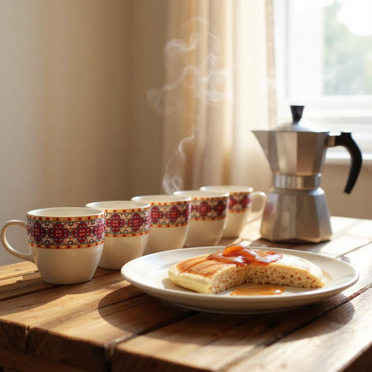 White Coffee Cup Set - 6 Piece | Design Tea & Coffee Set