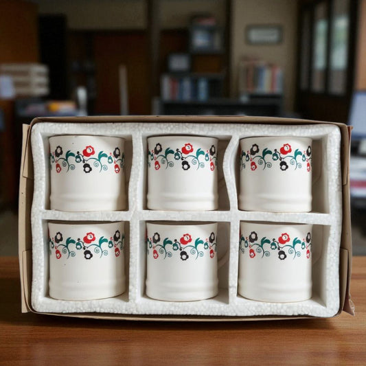 White Floral Ceramic Mug – Textured Tea Cup for Home, Office & Party