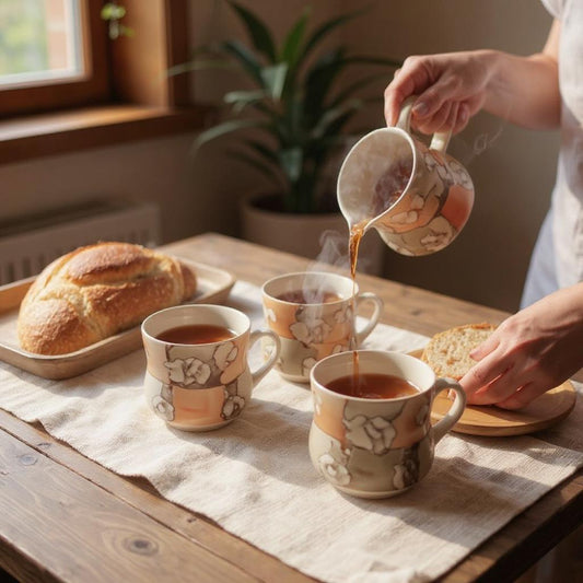 Multicolor Tea/Coffee Cup Set Ceramic Mugs for Home, Office & Kitchen (Set of 6)
